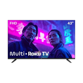 Imagem da oferta Multi Roku TV 43" Smart DLED FHD Wi-fi 3 HDMI Alexa e Google Home