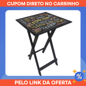 Imagem da oferta Mesa Quadrada de Madeira Dobrável Pratica Ideal Para os Momentos de Lazer