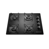 Imagem da oferta Cooktop 4 Bocas Continental a Gás de Vidro Temperado Preto (KC4GP)