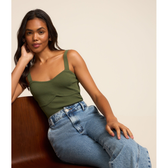 Imagem da oferta Blusa em Tricô com Decote Coração e Textura Canelada