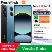 Imagem da oferta Versão global Xiaomi Redmi Note 14 MediaTek Helio G99-Ultra 108MP AI Camera 5500mAh 6,67" 120Hz Tela AMOLED