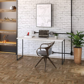 Imagem da oferta Compace Escrivaninha para Escritório Office 150m Dynamica SNOW/EST.PRETA DYME5150MK