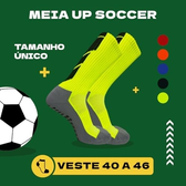 Imagem da oferta Kit 6 Meias de Futebol Antiderrapante Masculina Up Adulto