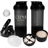 Imagem da oferta Coqueteleira Shakeira Garrafinha Copo Academia com Porta Comprimido e Whey 500ml