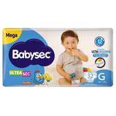 Imagem da oferta Fralda Babysec Galinha Pintadinha Ultrasec Tam G - 32 Unidades