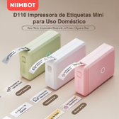 Imagem da oferta Impressora de Etiquetas Inteligente Térmica NIIMBOT D110 Bluetooth sem Tinta para iOS Android