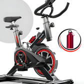 Imagem da oferta Bicicleta Ergométrica Fitness Para Cardio E Musculação Com Base Cor Preto E Vermelho 6kg Inercia Marca Sevenfit