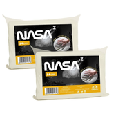 Imagem da oferta Kit 2 Travesseiro Nasa 14cm Espuma D40 Viscoelástico Nasa Zz Capa Com Zíper 100% Algodão- Lar Conforto