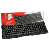 Imagem da oferta Teclado USB 5+ Office Ergonômico Plug And Play Preto