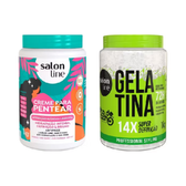 Imagem da oferta Kit Creme Definição Máxima+Gelatina Super Definição 1kg SaLon Line