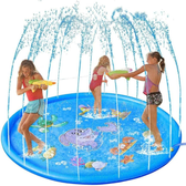 Imagem da oferta Piscina Chafariz Infantil 170cm Splash Sprinkler Pad (Golfinho) - Brastoy