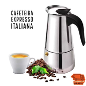 Imagem da oferta Cafeteira Italiana 9 Xícaras Expresso e Moka Em Inox 4 6 Xícaras