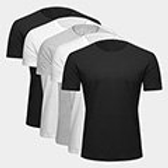 Imagem da oferta Kit Camiseta Básica Masculina c/ 5 Peças - Tam P