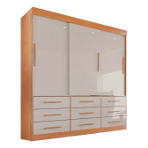 Imagem da oferta Guarda Roupa Casal 3 Portas 9 Gavetas Luana Sallêto Móveis