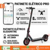 Imagem da oferta Patinete Elétrico Adulto Dobrável 350W Bivolt Até 150Kg 28KM Autonomia Velocidade 30KMH Scooter