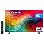 Imagem da oferta Smart TV 50" 4K LCD LED NanoCell LG 50NANO80TSA WebOS 24 Processador 5 Ger7 Wi-Fi e Bluetooth com Alexa 3 HDMI 2 USB