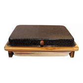 Imagem da oferta Tábua para Churrasco Carne com Tampa e Bandeja Preta G Madeira Teca 44x33cm 504 - Dorémi Grill