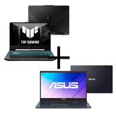 Imagem da oferta Kit Notebooks Asus TUF Gaming A15 Ryzen 7-7435HS 8GB SSD 512GB KeepOS FA506NFR-HN069 + Vivobook Go 15 Celeron-N4500 4GB SSD 128GB W11 E510KA-BR808WS