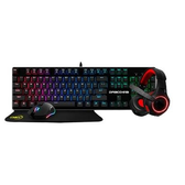 Imagem da oferta Kit Gamer KWG Draco E1A com Teclado Mecânico RGB + Mouse 1200DPI + Mousepad Médio + Headset LED - DRACO E1A