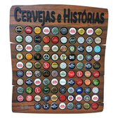 Imagem da oferta Quadro Porta Tampinhas Rustic - 80 - Cervejas Histórias