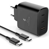 Imagem da oferta Carregador Turbo 120W Com 3 Entradas USB-C 65W+30W USB 25W Compatível Com Samsung Motorola Android Iphone 15 16 Tablet