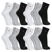 Imagem da oferta Kit 12 Pares Meias Sandrini Cano Médio Algodão Esporte