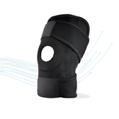 Imagem da oferta Joelheira Ortopédica de Compressão Patelar Ajustável Bilateral Preta Tensor Joelho para Lesões Imobilizador de Joelh