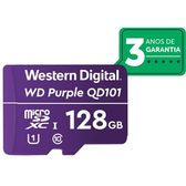 Imagem da oferta Cartão de memória micro SD 128GB 64TBW Purple 4600164 Western Digital - CX 1 UN