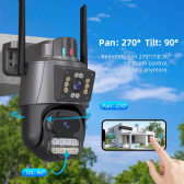 Imagem da oferta Icsee Câmera de Segurança WiFi IP Externa HD 6MP 4K Ultra HD - À prova dágua - À prova de poeira