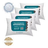 Imagem da oferta 4 Travesseiros Antialérgico Impermeável 50x70 Super Macio