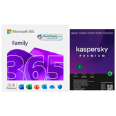 Imagem da oferta Microsoft 365 Family com Copilot: 1 licença para até 6 usuários Assinatura 15 meses e Kaspersky Antivírus Premium