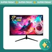 Imagem da oferta Monitor Gamer Rise Mode 27" 2K Curvo 240hz 1ms IPS HDMI e DisplayPort sRGB 99% Suporte Vesa