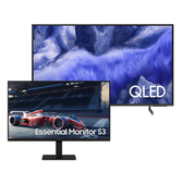 Imagem da oferta Combo Samsung Vision AI TV 50" QLED 4K QEF1 2025 + Monitor Gamer Samsung 27" FHD 100Hz
