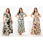 Imagem da oferta Vestido Longuete Juliana Estampas Modernas Cores Vibrantes Moda Feminina