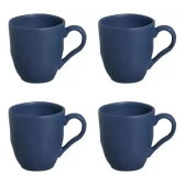 Imagem da oferta Kit 4 Canecas Orgânico Boreal Hygge 273 Ml Azul Porto Brasil