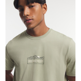 Imagem da oferta Camiseta Comfort em Meia Malha com Estampa Montanhas Tam PP