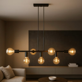 Imagem da oferta Luminária de teto Pendente Rubis para 7 Lâmpadas 68cm moderno industrial (Estilo Jabuticaba)