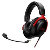 Imagem da oferta Headset Gamer HyperX Cloud III DTS Drivers 53mm USB PC PS5 PS4 XBOX Series xis Xbox One Nintendo Switch Mobile Preto e Vermelho - 727A9AA