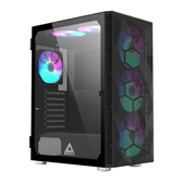 Imagem da oferta Gabinete Gamer Montech x3 MESH Mid Tower Black ATX 6 Fans Rainbow Vidro Temperado