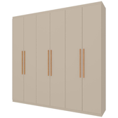 Imagem da oferta Guarda-Roupa Casal Bartira Genova com 6 Portas e 3 Gavetas - 2367cm de largura - Areia