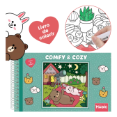 Imagem da oferta Livro de Colorir Comfy & Cozy de Capa Dura 96 Páginas de Alta Gramatura 180g