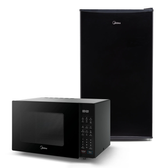 Imagem da oferta Kit Micro-ondas Preto 35L + Frigobar Black Edition Preto 93 Litros -