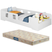 Imagem da oferta Cama Infantil De Criança Montessoriana Manu Com Colchão - Branco - Montessoriana