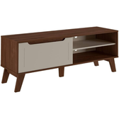 Imagem da oferta Rack para TV Ate 60" com Porta Basculante Lotus Cor Amendoa/OFF White - Artely