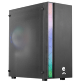 Imagem da oferta Gabinete Gamer Ninja Hadria Mid Tower RGB Atx Black sem Fonte com 1 Fan