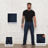 Imagem da oferta Calça Jeans Masculina Tradicional Corte Reto