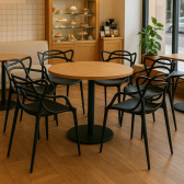 Imagem da oferta Kit 6 Cadeiras Allegra La Mobilia Empilhável Cozinha Sala