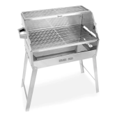 Imagem da oferta Churrasqueira Aço Inox 430 A Carvão Desmontável Nelore Grill 50x30 Churrasco Espetinho Grelha Descanso Suspensa Mecg
