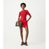 Imagem da oferta Short em Viscolinho com Cinto Fivela e Pregas Tam 36