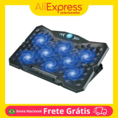 Imagem da oferta Suporte Notebook Cooler Oberon ORSP252 USB 8 Ventoinhas Regulagem Altura Angulo Ajustavel Base Refrigeração 12 por 19